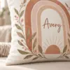Terracotta Arch Name Personalized Pillow — detail illustrative mockup