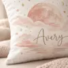 Moonrise Nursery Name Personalized Pillow — detail illustrative mockup