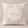 Blush Botanical Name Personalized Pillow — main illustrative mockup