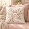 Pet Paw Memory Personalized Pillow — lifestyle illustrative mockup