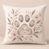 Pet Paw Memory Personalized Pillow — main illustrative mockup
