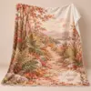 Autumn Fern Path Personalized Throw Blanket — main illustrative mockup
