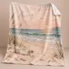 Ocean Shore Name Personalized Throw Blanket — main illustrative mockup