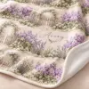 Lilac Garden Rows Personalized Throw Blanket — detail illustrative mockup