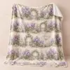 Lilac Garden Rows Personalized Throw Blanket — main illustrative mockup