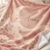 Quiet Moon Keepsake Personalized Throw Blanket — detail illustrative mockup