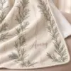 Rosemary Linen Lines Personalized Throw Blanket — detail illustrative mockup