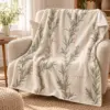Rosemary Linen Lines Personalized Throw Blanket — lifestyle illustrative mockup