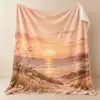 Golden Hour Name Personalized Throw Blanket — main illustrative mockup
